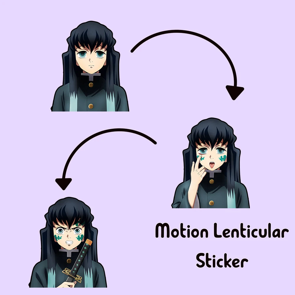 Muichiro Tokito 3D Motion Sticker – Demon Slayer Anime Decal