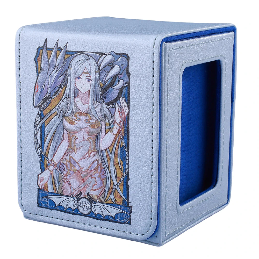 Maiden of White Dragon TCG Deck Box Magnetic PU Leather 120+ Cards
