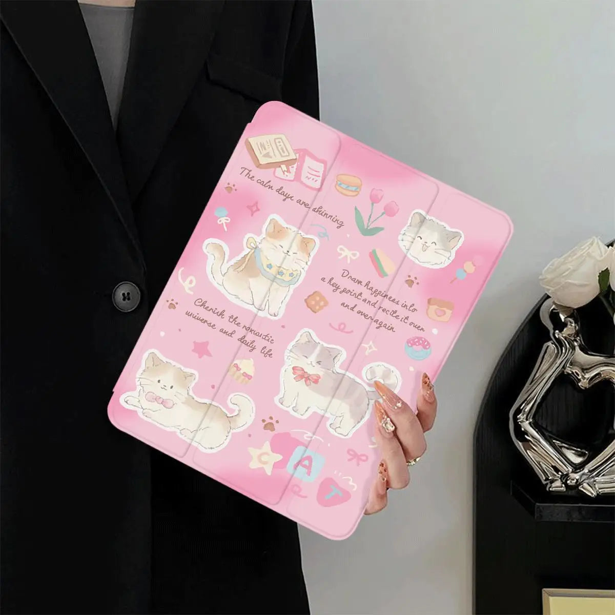 Musical Cat Smart Case for iPad 10.2 11 12.9 Air Pro 6th 5th 2025