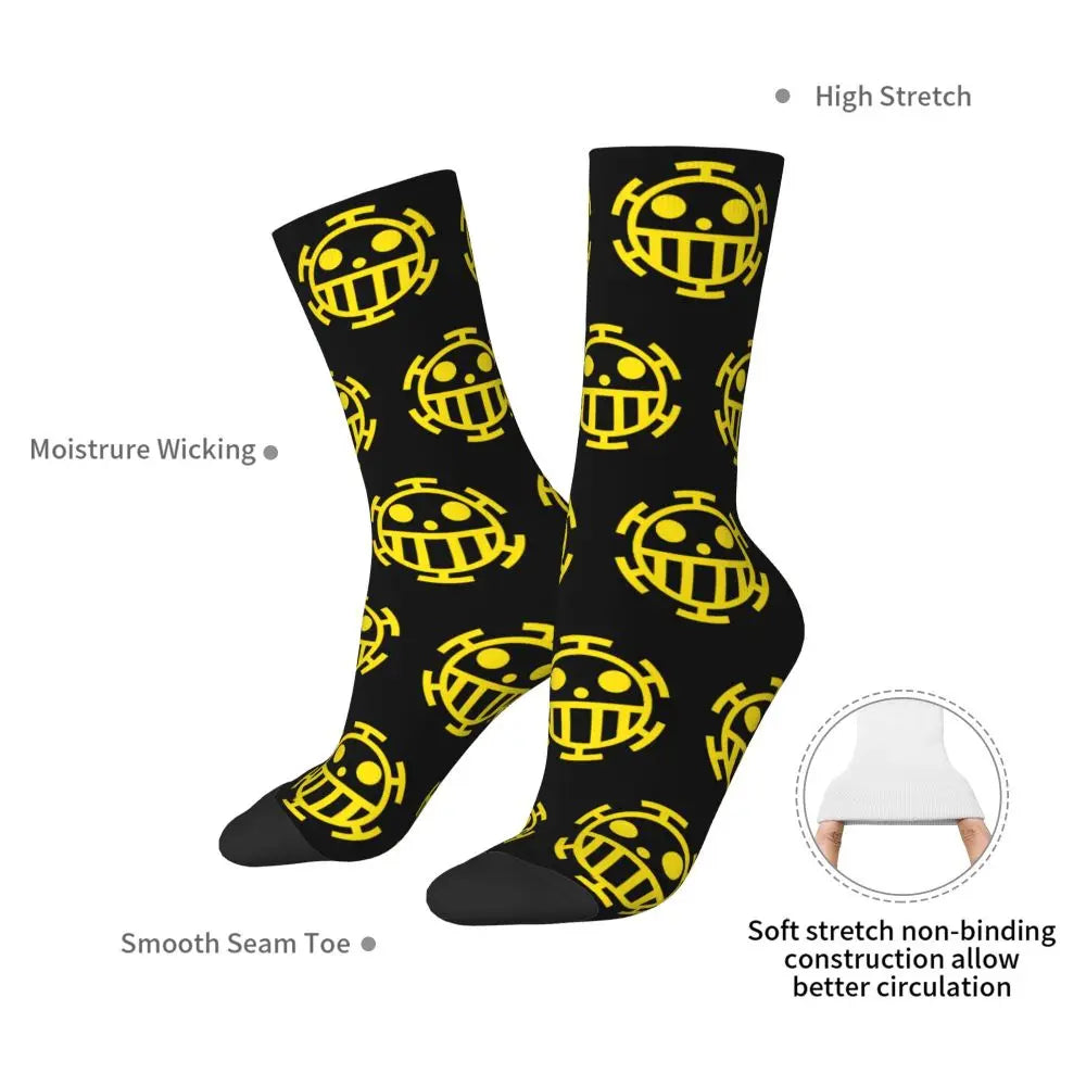 Fashion Men's Anime Socks Tony Tony Chopper Luffy Zoro Law Unisex Crew