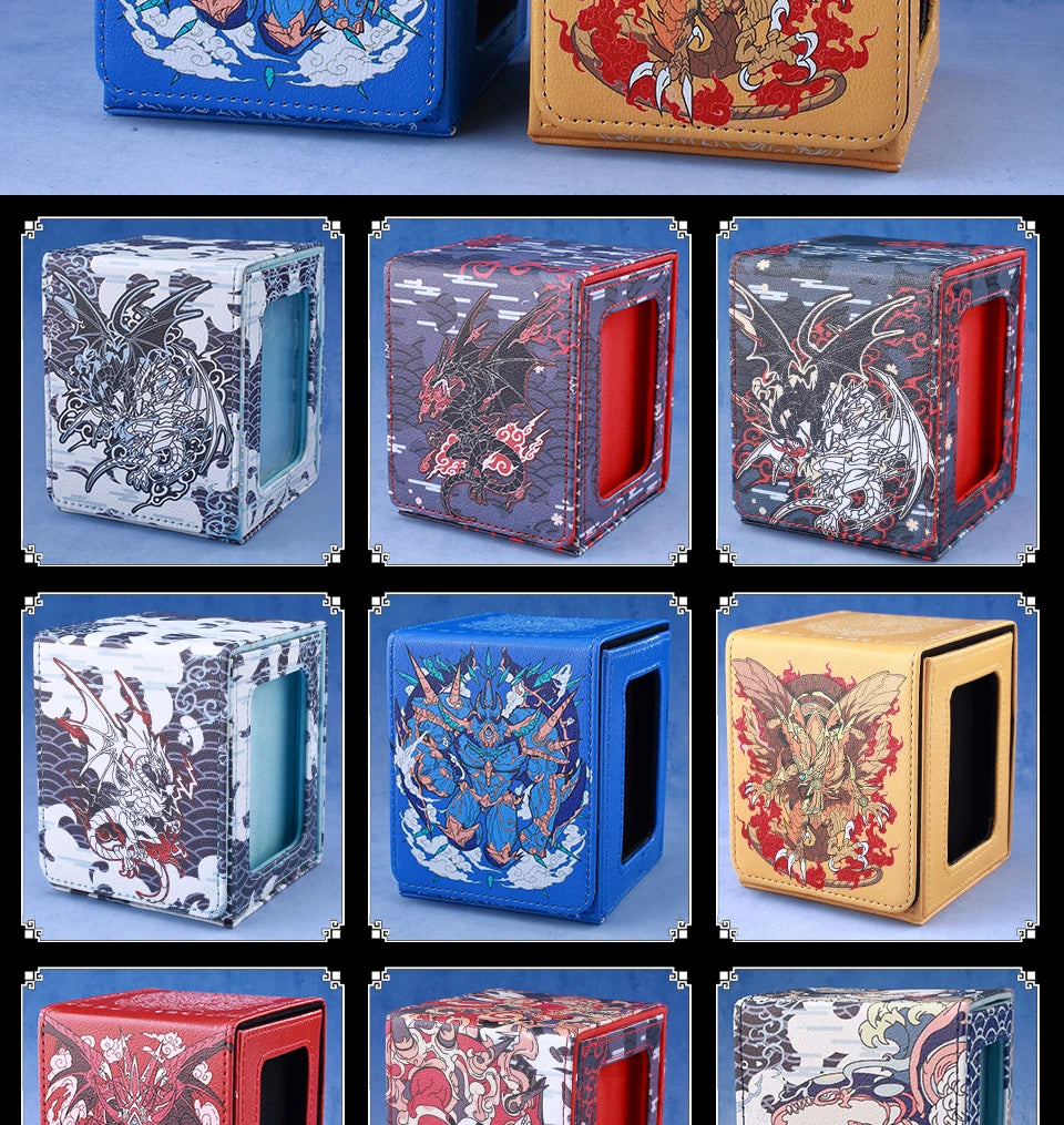 Maiden of White Dragon TCG Deck Box Magnetic PU Leather 120+ Cards