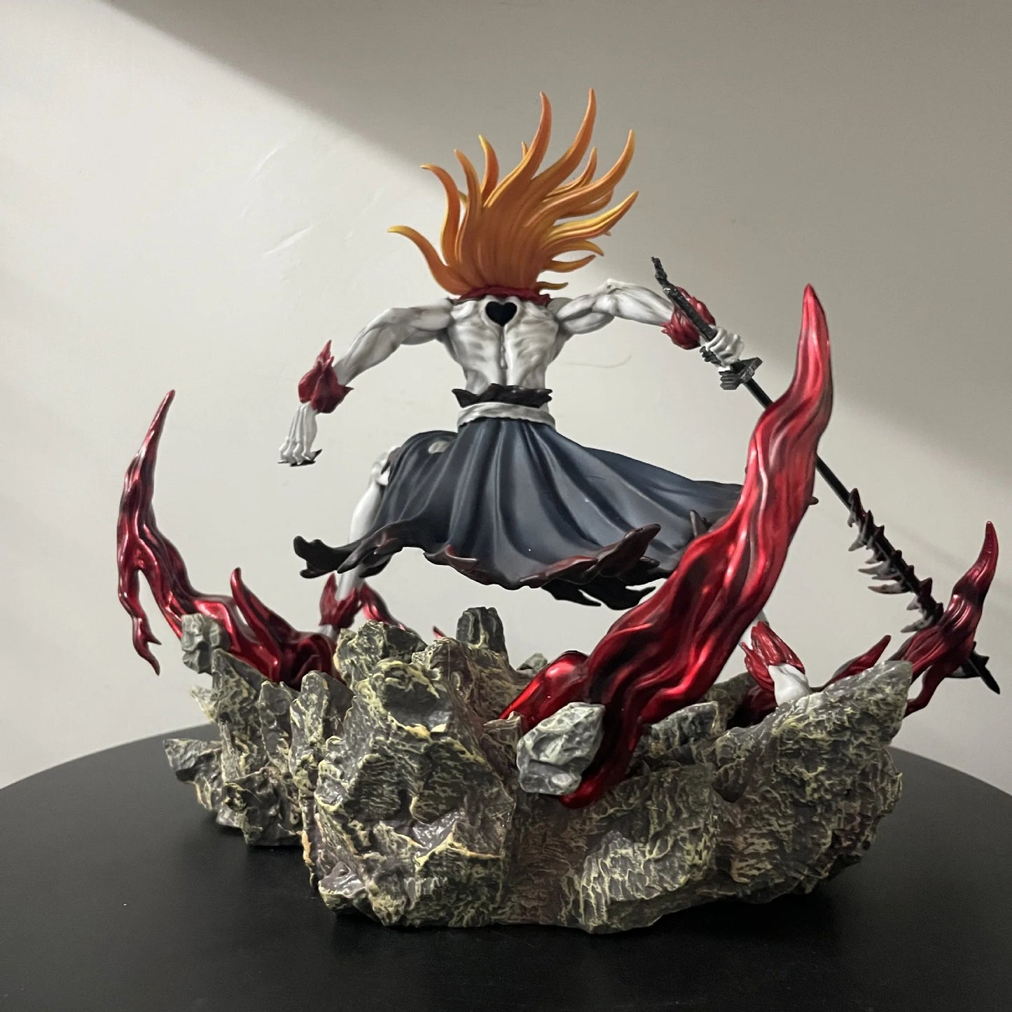 **** Bleach Ichigo Hollowfied Action Figure 23cm Getsuga Tensho Collectible Toy