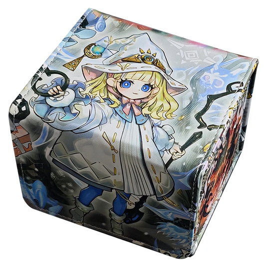 Chibi Mage PU Leather Card Deck Box – 100+ TCG Capacity | MTG, Pokémon, Yu-Gi-Oh!