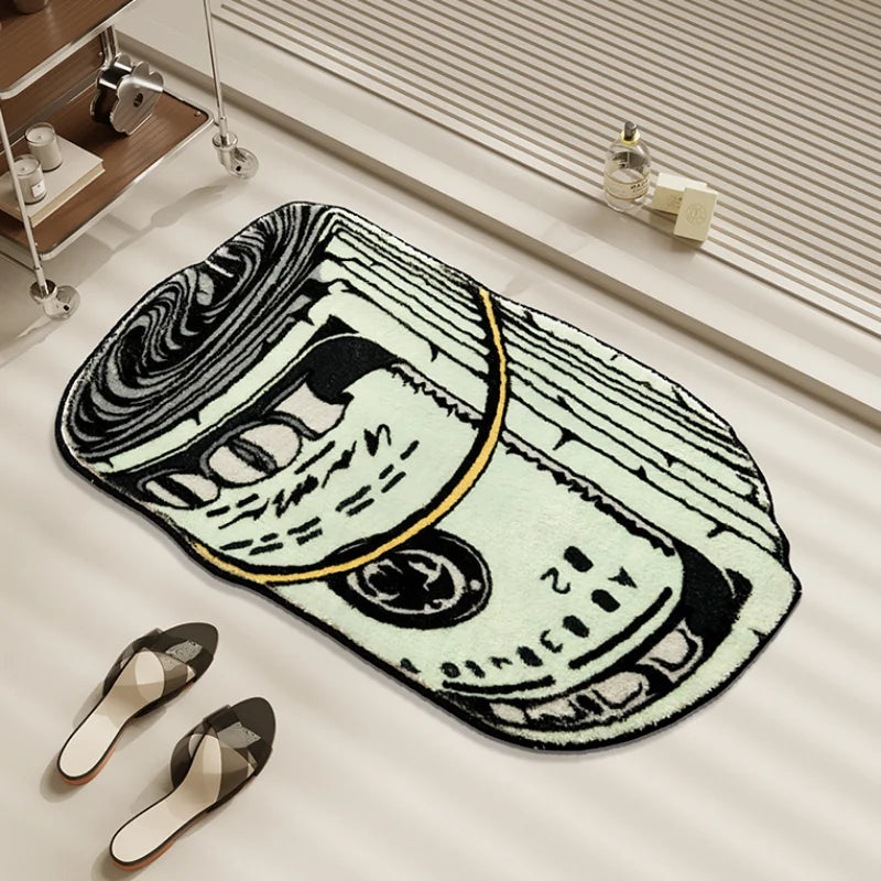 **** Money Creative Carpet Soft Bedroom Living Room Bathroom Rug Mat