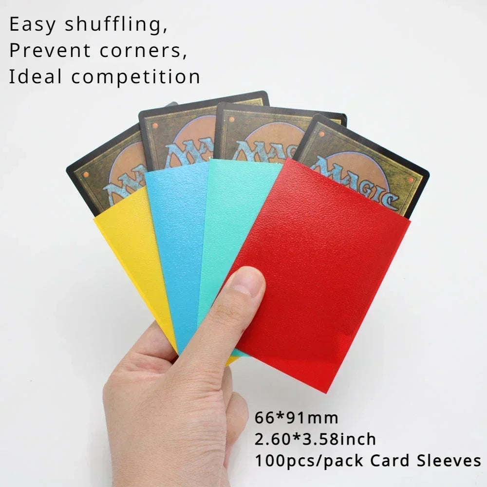 RyshePro Matte Card Sleeves – 66 × 91 mm (Standard / Pokémon & MTG Size) – 100 ct – Rainbow Color Range