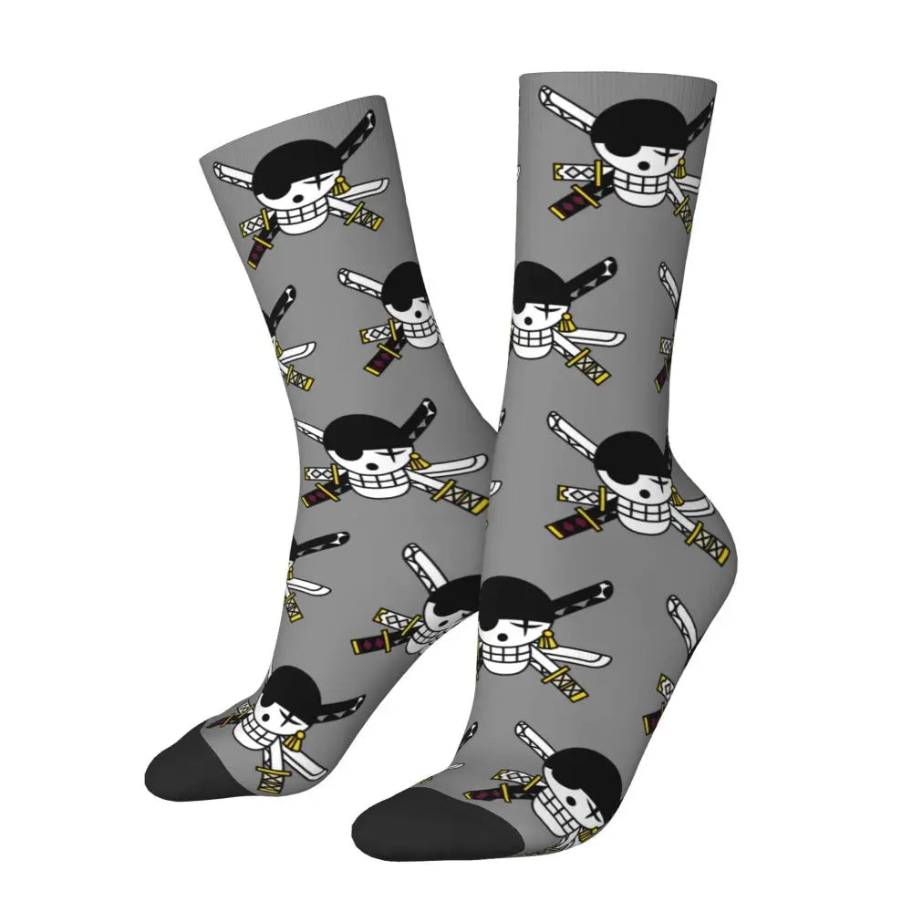 Fashion Men's Anime Socks Tony Tony Chopper Luffy Zoro Law Unisex Crew