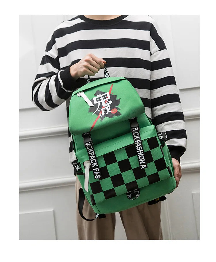 Demon Anime Waterproof Sport Backpack Gym Bag for Travel and Fitness